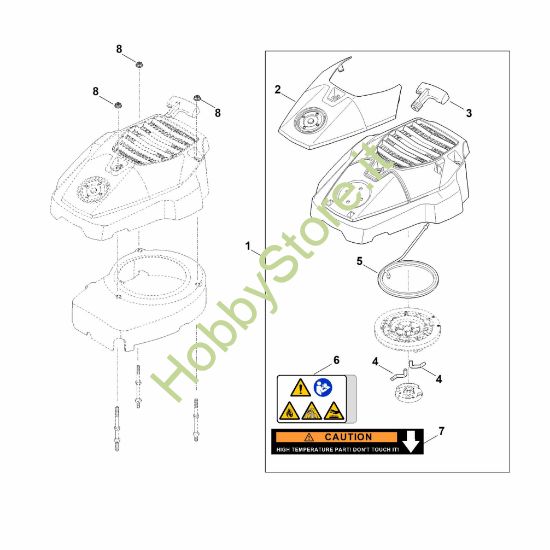 Picture of K - Sistema di avviamento e scatola filtro aria EVC 1000.0 (EVC1000-0001)